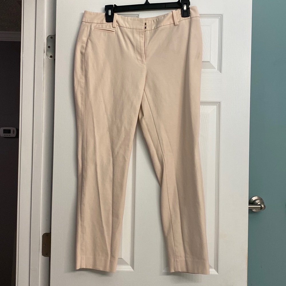 Blush Pink Slim Ankle Pants